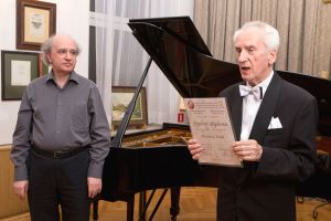 Alexei Orlovetsky and Juliusz Adamowski - announcement of giving of Course diplomas